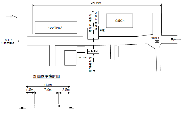 歩道設置事業(伊奈地区）の図
