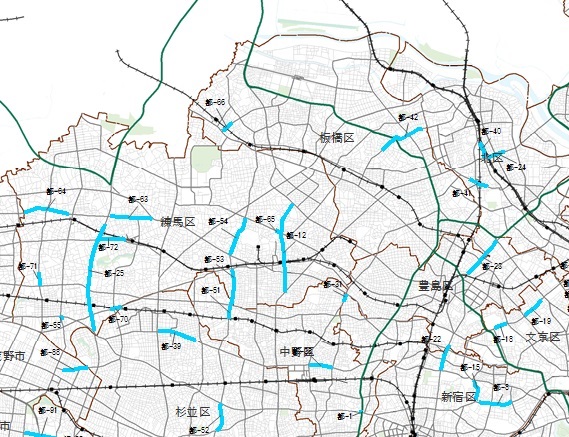 E地区の地図