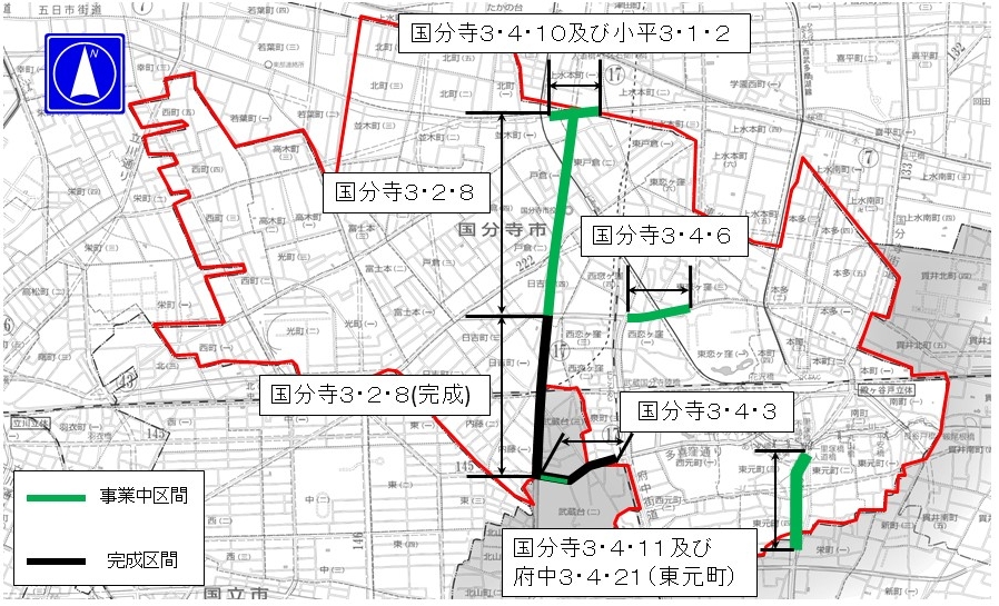 国分寺市地図